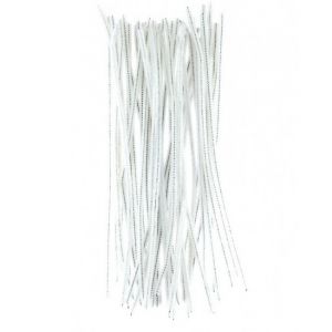 Druciki kreatywne Brewis 30cm Białe, 40szt